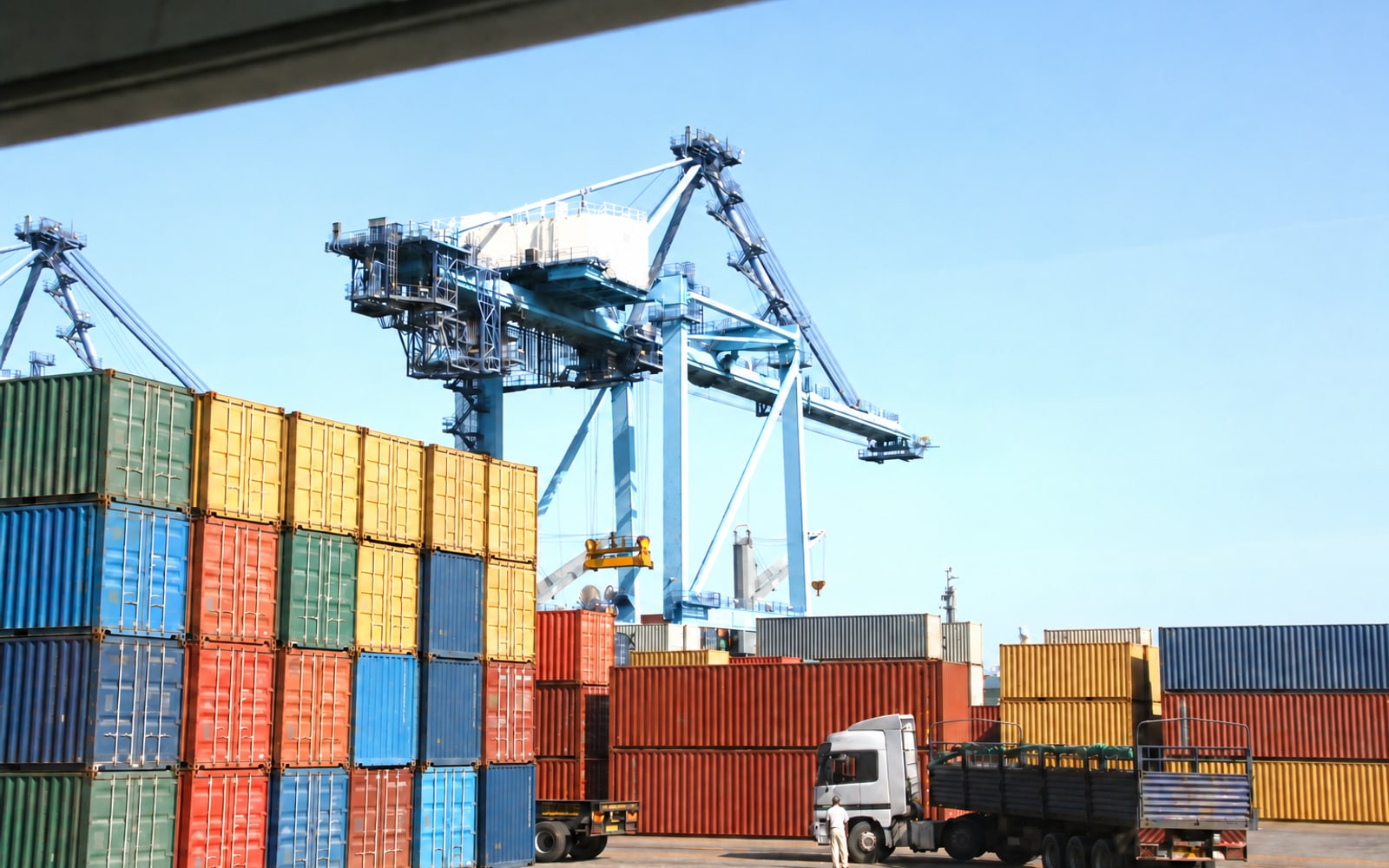 Container operations at the Port of Mombasa on Kenya's Indian Ocean coast